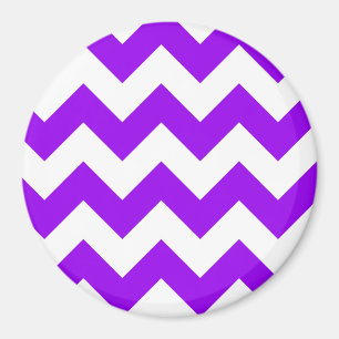 Paarse en witte Chevron Pattern Magneet