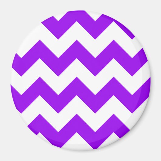 Paarse en witte Chevron Pattern Magneet (Voorkant)