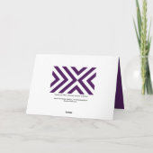 Paarse en witte Chevrons Bedankkaart (Achterkant)