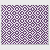 Paarse en witte Chevrons Cadeaupapier (Vlak)