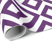 Paarse en witte Chevrons Cadeaupapier (Rol Hoek)
