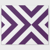 Paarse en witte Chevrons Cadeaupapier (Vlak)
