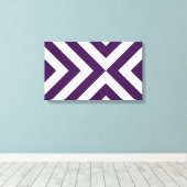 Paarse en witte Chevrons Canvas Afdruk (Insitu (Houten vloer))