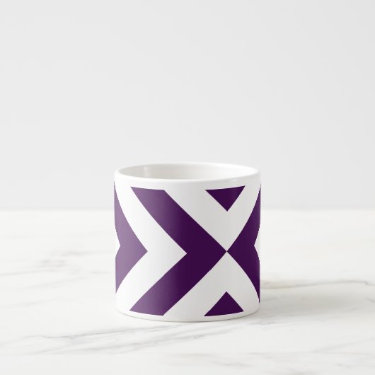 Paarse en witte Chevrons Espresso Kop (Voorkant)