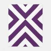 Paarse en witte Chevrons Fleece Deken (Voorkant)