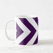 Paarse en witte Chevrons Koffiemok (Links)