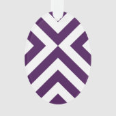 Paarse en witte Chevrons Ornament (voorkant)