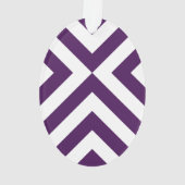Paarse en witte Chevrons Ornament (achterkant)