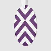 Paarse en witte Chevrons Ornament (voorkant)