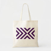 Paarse en witte Chevrons Tote Bag (Voorkant)