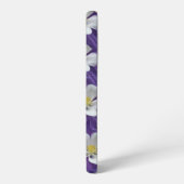 Paarse en witte Columbine Bloempatroon Samsung Galaxy Hoesje (Linkerkant)