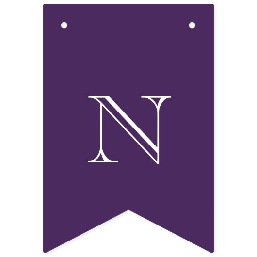 Paarse en witte complimenten vlaggetjes (Derde vlag)