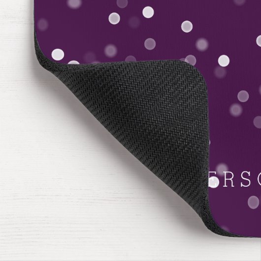 Paarse en witte Confetti van Bokeh Muismat (Hoek)