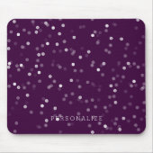 Paarse en witte Confetti van Bokeh Muismat (Voorkant)