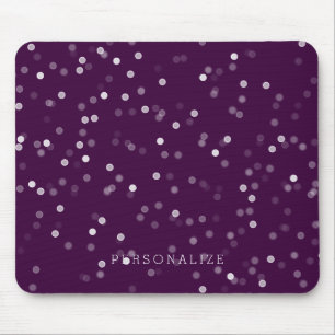 Paarse en witte Confetti van Bokeh Muismat