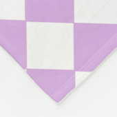 Paarse en witte controleerpatroon fleece deken (Hoek)