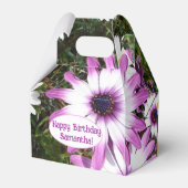 Paarse en Witte Dag  Naam Bedankdoosjes (Voorkant Zijde)