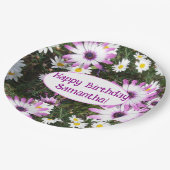 Paarse en Witte Dag  Naam Papieren Bordje (Gekanteld)