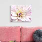 Paarse en witte dagbloem canvas afdruk (Insitu (Woonkamer))