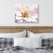 Paarse en witte dagbloem canvas afdruk (Insitu (Slaapkamer))