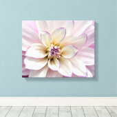 Paarse en witte dagbloem canvas afdruk (Insitu (Houten vloer))