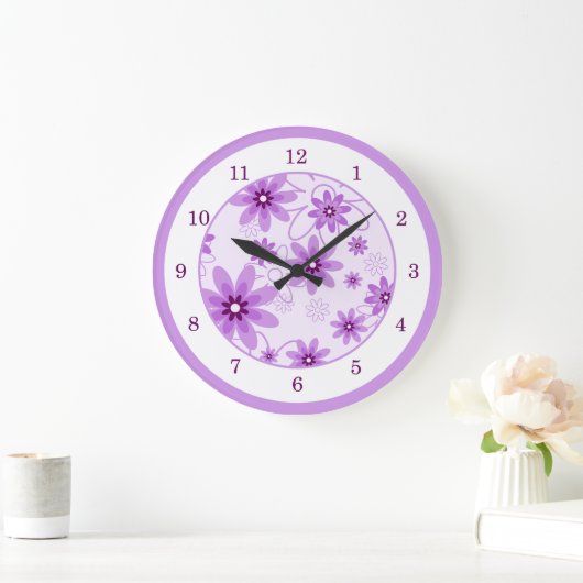Paarse en witte dagen grote klok (Huis)