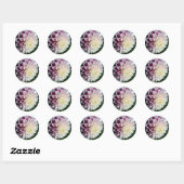 Paarse en witte dahlia sticker botanische bruiloft (Vel)