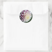 Paarse en witte dahlia sticker botanische bruiloft (Tas)