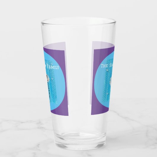 Paarse en witte Daisy Flower Gepersonaliseerd Glas (Rechts)