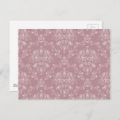 Paarse en witte Damask Briefkaart (Voorkant / Achterkant)
