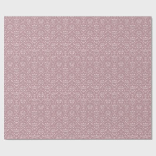 Paarse en witte Damask Cadeaupapier (Vlak)