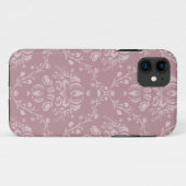 Paarse en witte Damask Case-Mate iPhone Case (Achterkant (horizontaal))