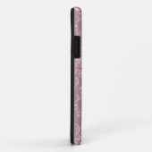 Paarse en witte Damask Case-Mate iPhone Case (Achterkant/rechts)