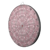 Paarse en witte Damask Dartbord (Voorkant Rechts)