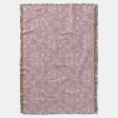 Paarse en witte Damask Deken (Voorkant Verticaal)