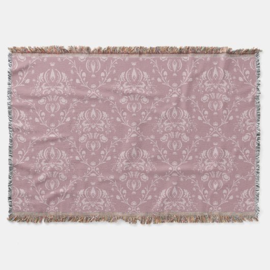 Paarse en witte Damask Deken (Voorkant)