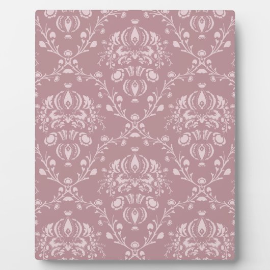 Paarse en witte Damask Fotoplaat (Voorkant)
