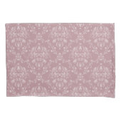 Paarse en witte Damask Kussensloop (Voorkant-Links)