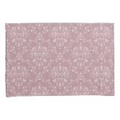 Paarse en witte Damask Kussensloop (Voorkant-Rechts)