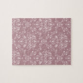 Paarse en witte Damask Legpuzzel (Horizontaal)