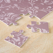 Paarse en witte Damask Legpuzzel (Zijkant)