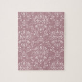 Paarse en witte Damask Legpuzzel (Verticaal)