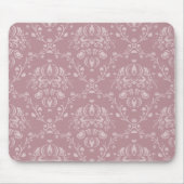 Paarse en witte Damask Muismat (Voorkant)