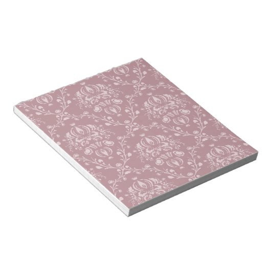 Paarse en witte Damask Notitieblok (Schuin)
