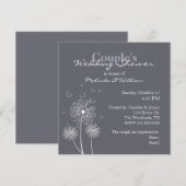 Paarse en witte dandelion Couple's Wedding Shower Kaart (Voorkant / Achterkant)