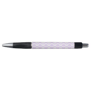 Paarse en witte diamant patroon pen