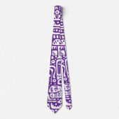 paarse en witte doodles 1 van 7 stropdas (Voorkant)