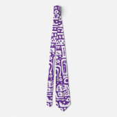 paarse en witte doodles 1 van 7 stropdas (Achterkant)