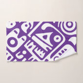 paarse en witte doodles 2 van 4 bad handdoek (Handdoek)