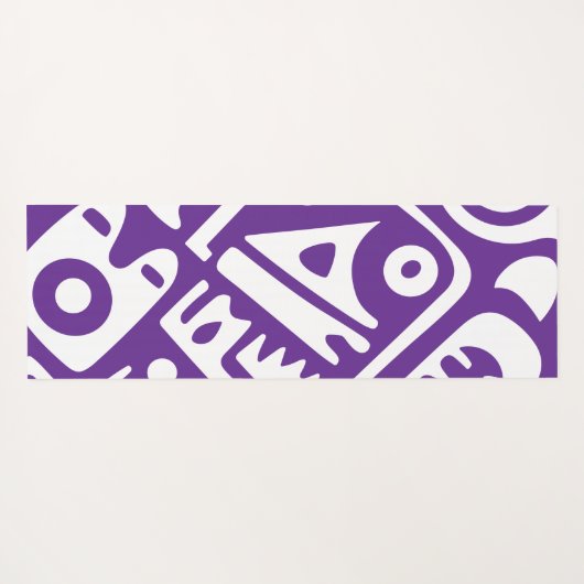 paarse en witte doodles 2 van 4 yogamat (Achterkant (horizontaal))
